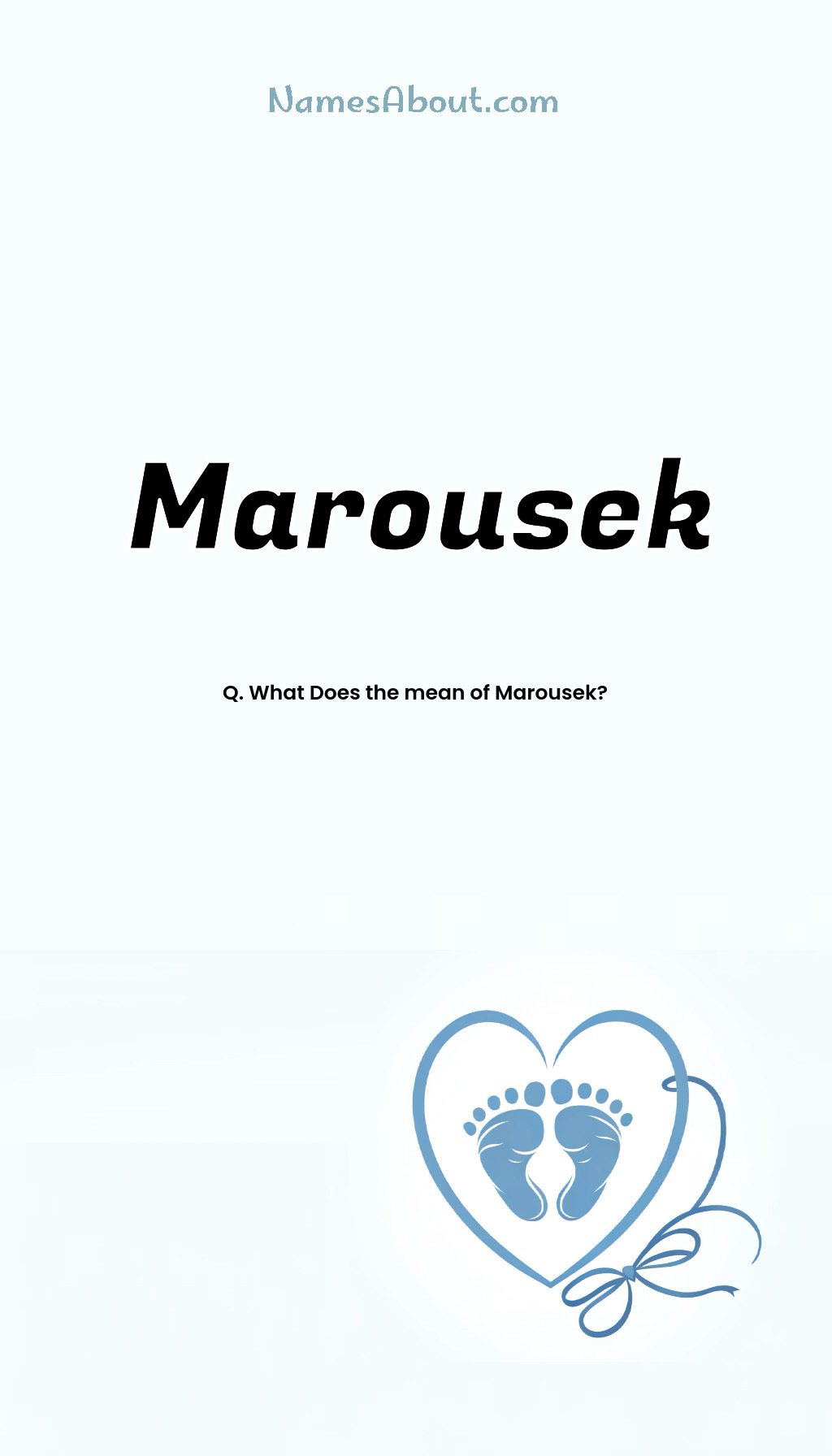 Marousek name and meaning