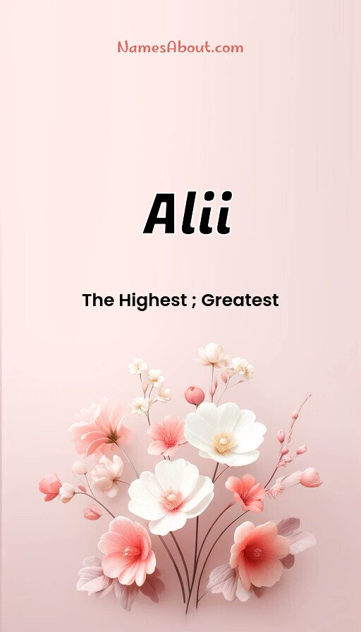 Meaning of Alii