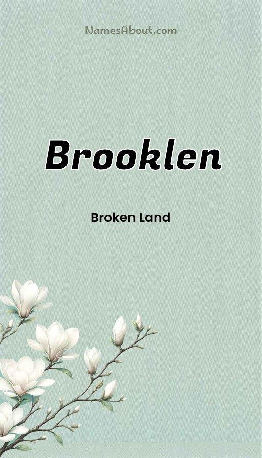 Brooklen name and meaning