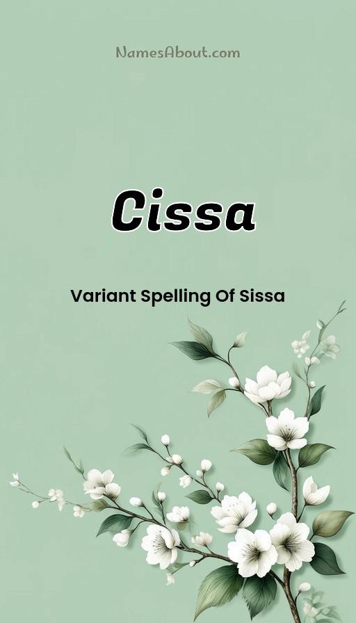 Cissa name and meaning