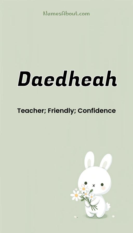 Daedheah name and meaning