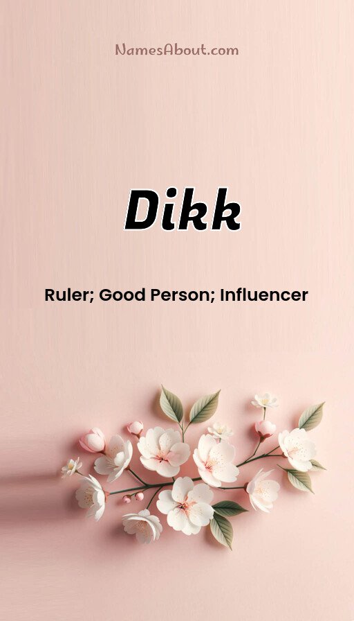 Meaning of Dikk