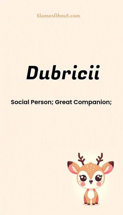 Meaning of Dubricii