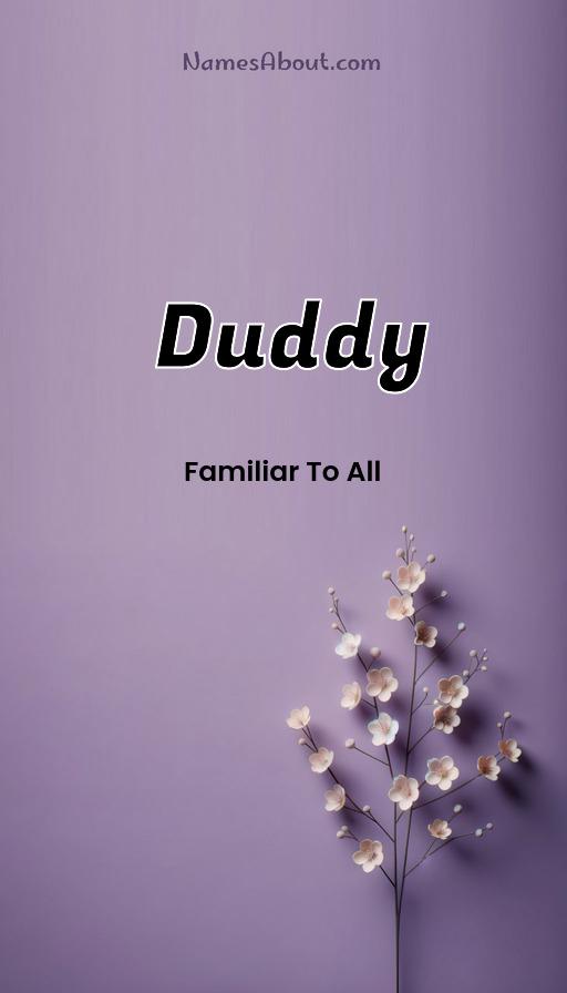 Duddy name and meaning