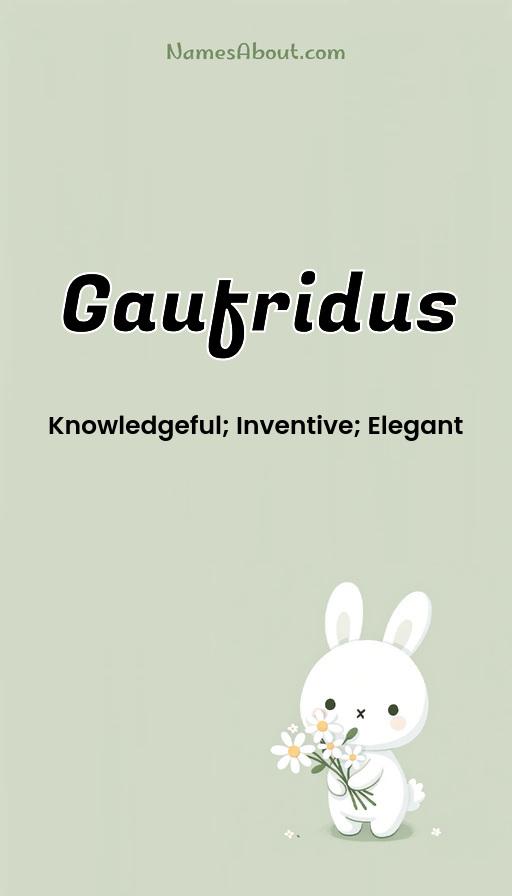 Meaning of Gaufridus