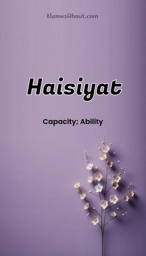 Illustration of Haisiyat