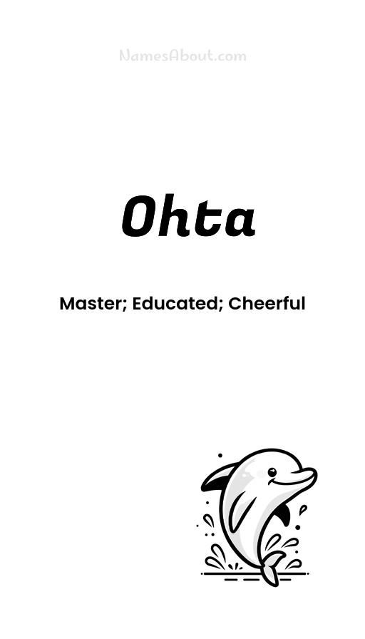 Ohta name and meaning