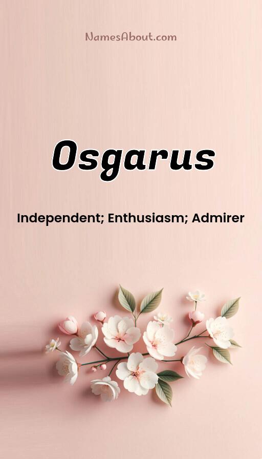 Osgarus name and meaning