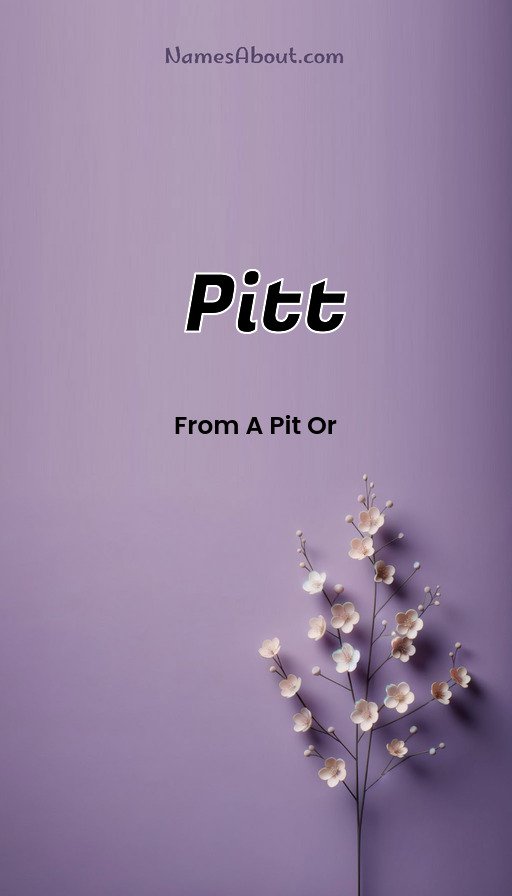 Meaning of Pitt