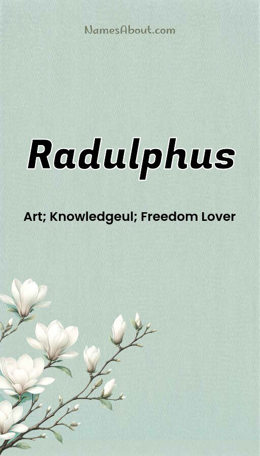 Meaning of Radulphus