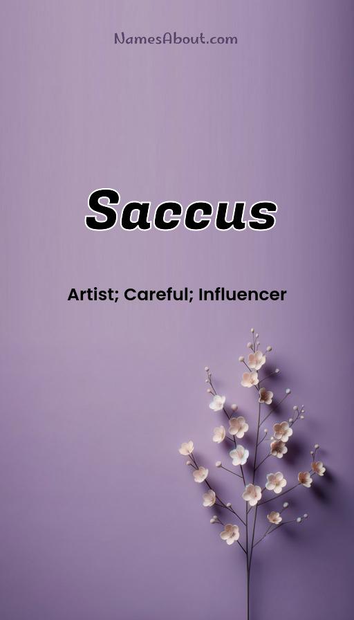 Saccus name and meaning