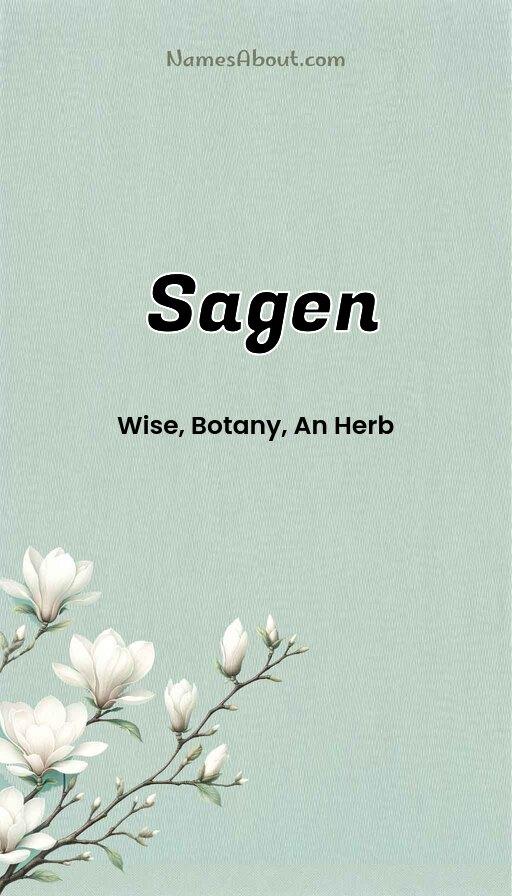 Sagen name and meaning