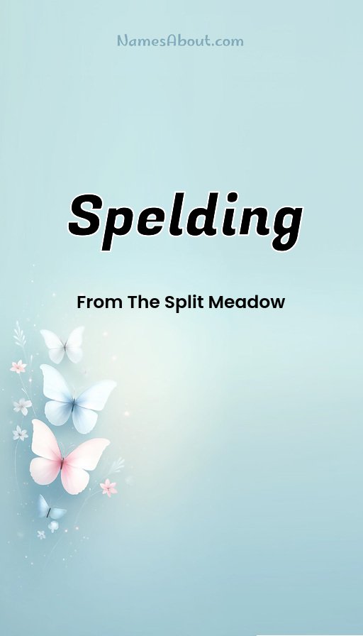 Meaning of Spelding