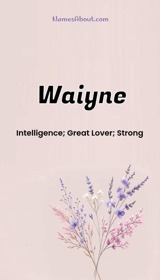 Waiyne name and meaning