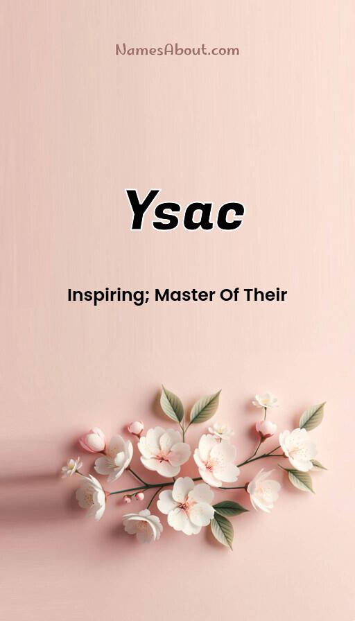 Ysac name and meaning