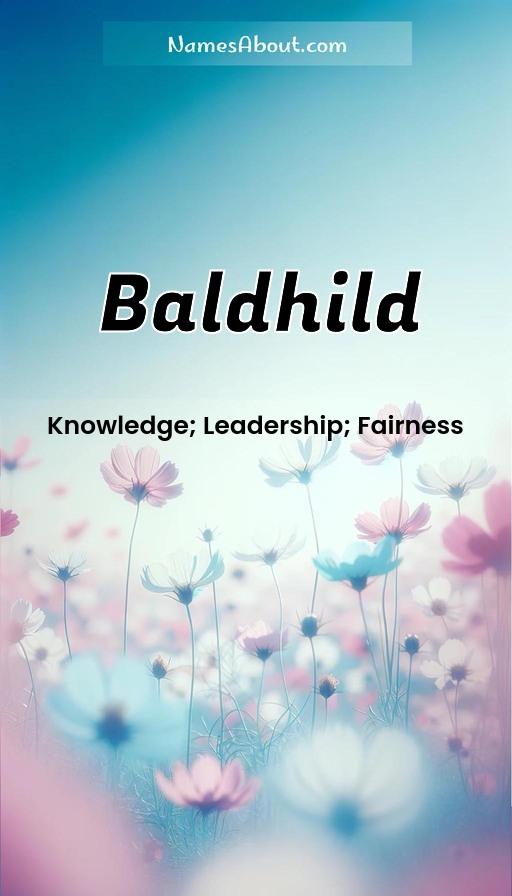 Baldhild name and meaning