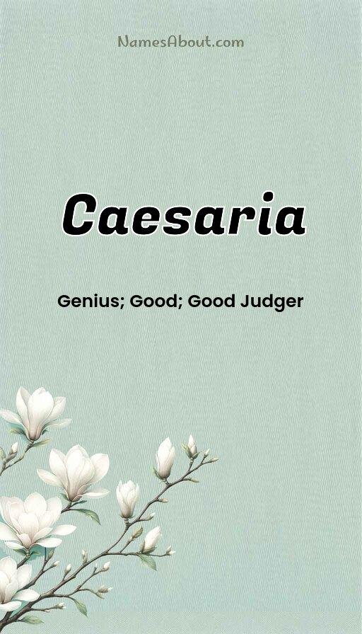 Caesaria name and meaning