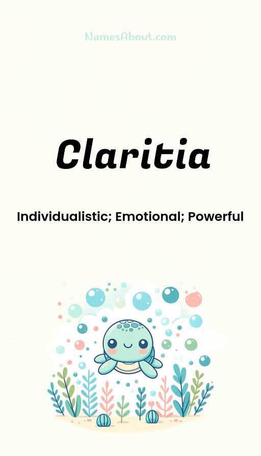 Claritia name and meaning