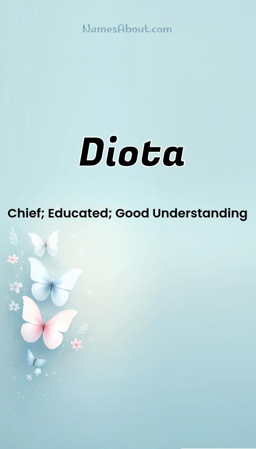 Diota name and meaning