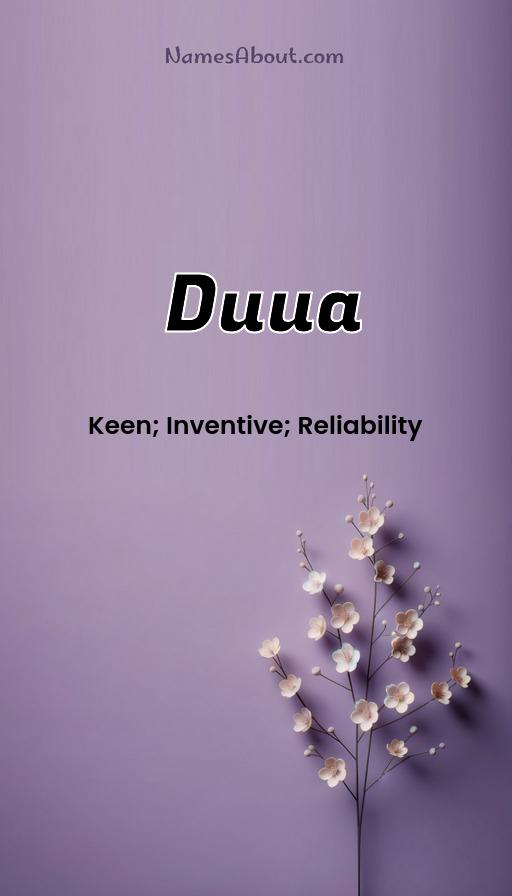 Duua name and meaning