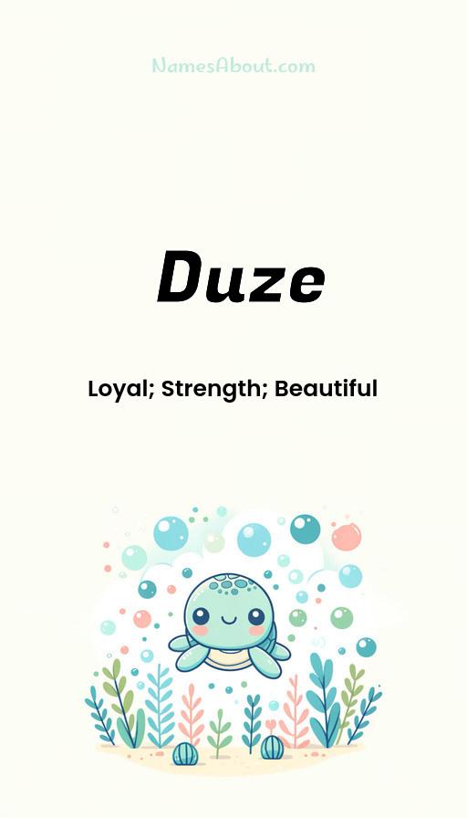 Duze name and meaning