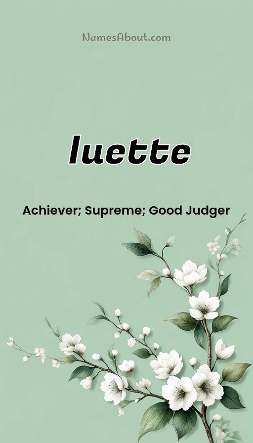 Meaning of Iuette
