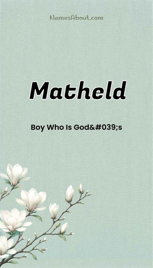 Matheld name and meaning