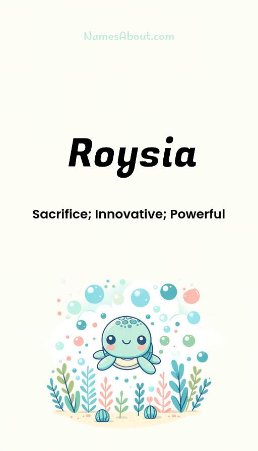 Roysia name and meaning