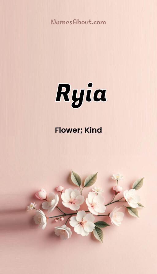 Ryia name and meaning