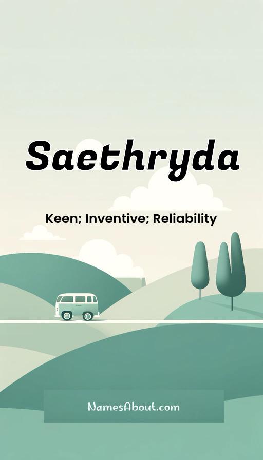 Saethryda name and meaning