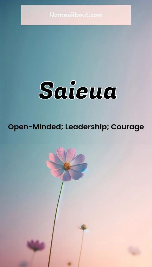 Saieua name and meaning