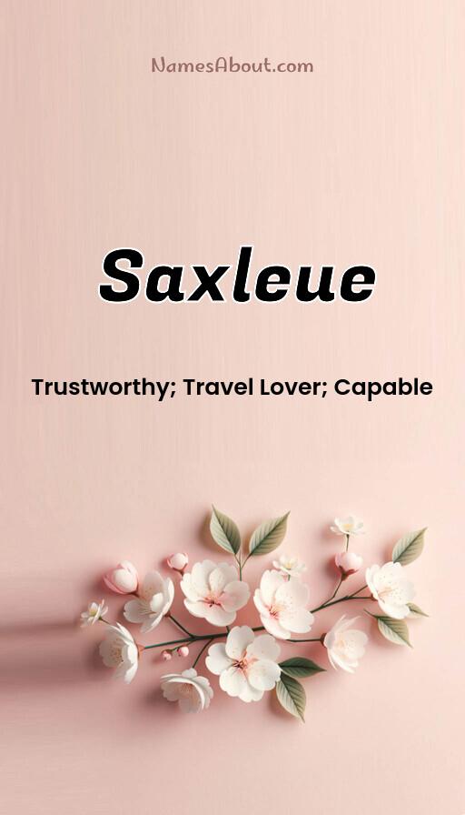 Saxleue name and meaning