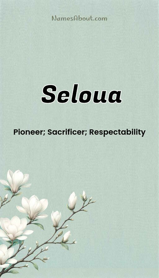 Meaning of Seloua