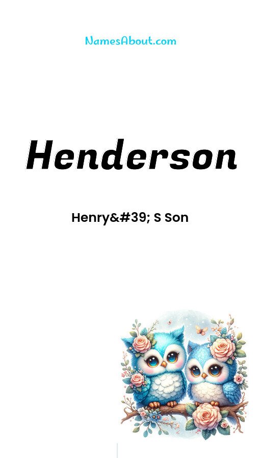Meaning of Henderson