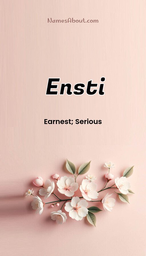 Meaning of Ensti