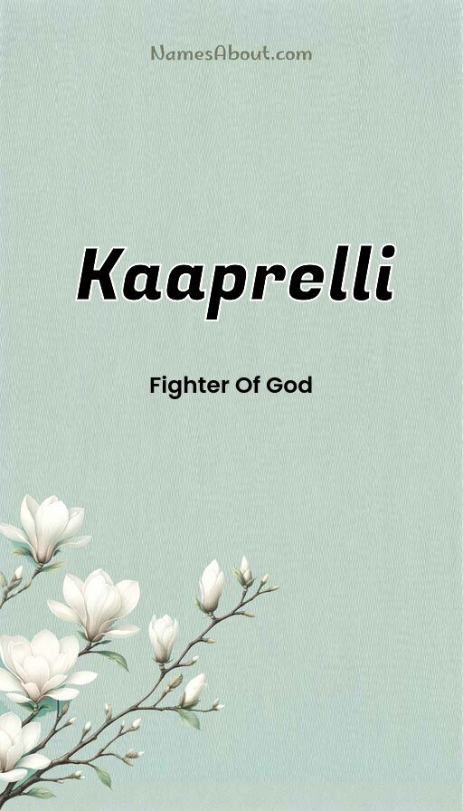 Meaning of Kaaprelli