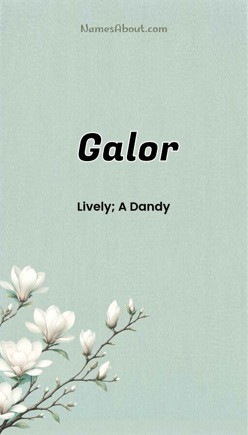 Meaning of Galor