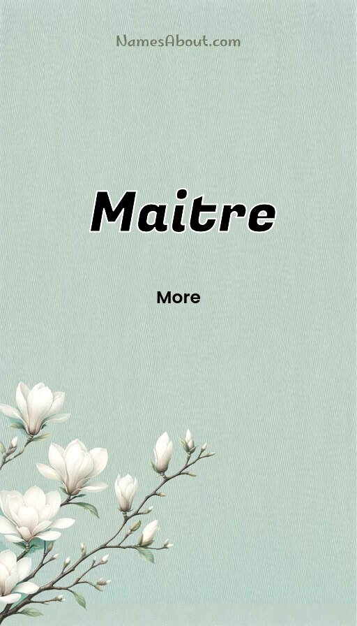 Meaning of Maitre