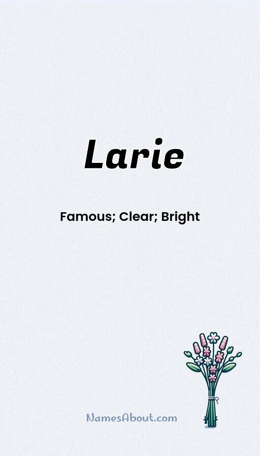 Larie name and meaning