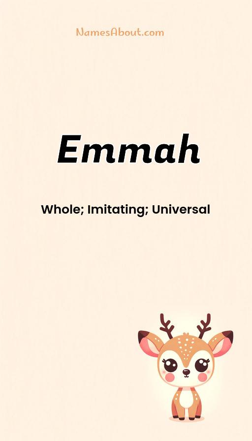 Emmah name and meaning