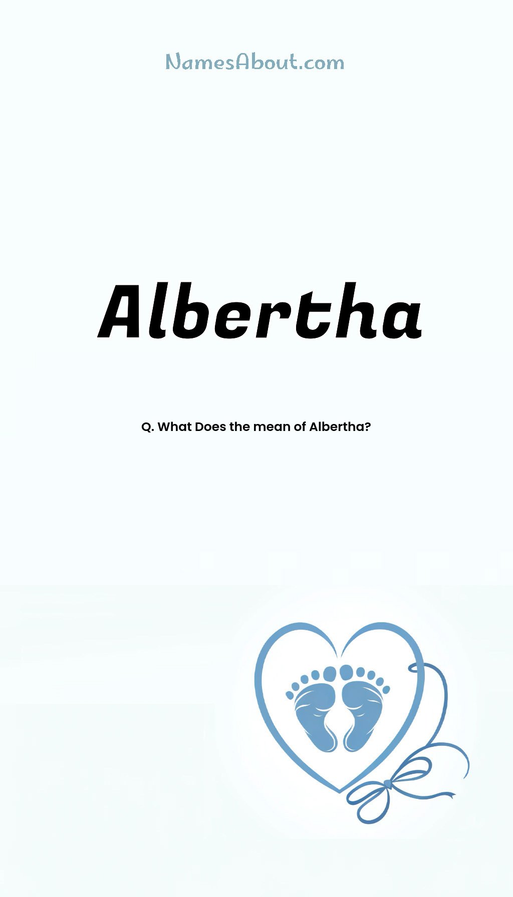 Albertha name and meaning