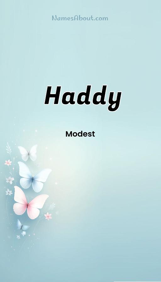 Meaning of Haddy