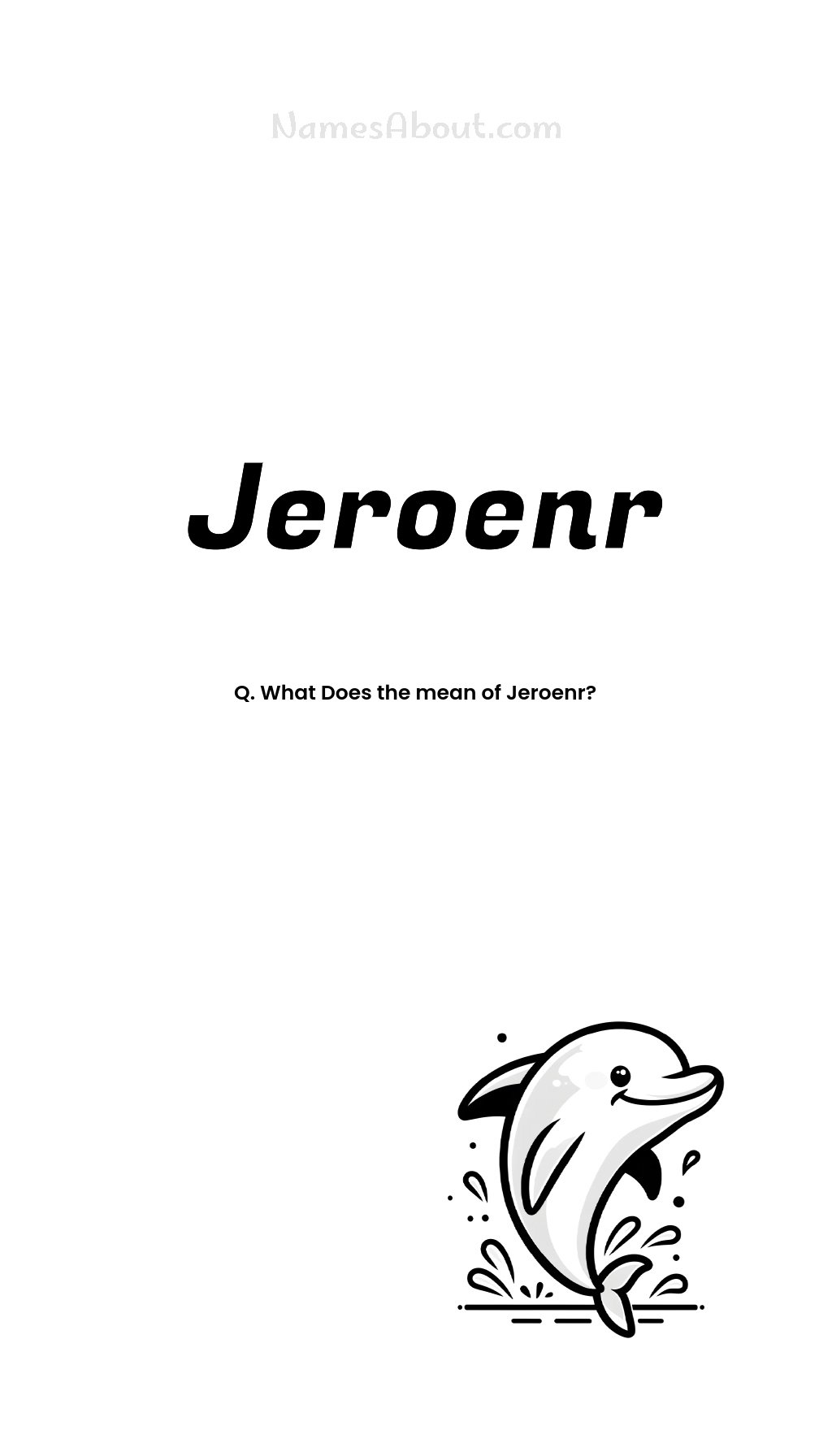 Jeroenr name and meaning