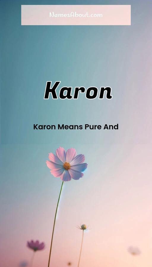 Karon name and meaning