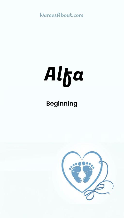 Alfa name and meaning