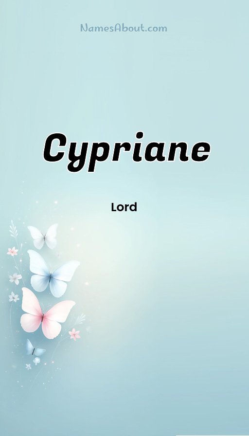 Meaning of Cypriane
