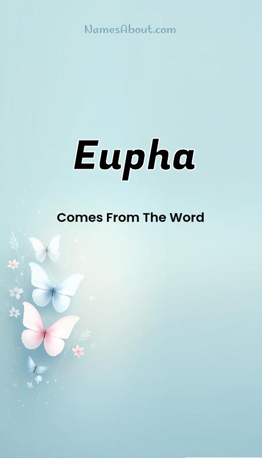 Eupha name and meaning