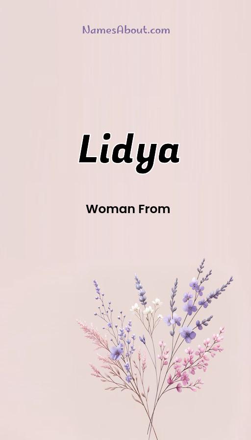 Lidya name and meaning