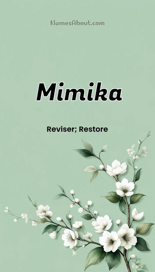 Meaning of Mimika