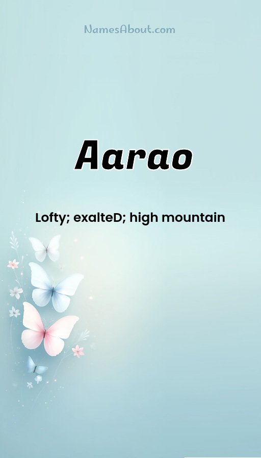 Meaning of Aarao